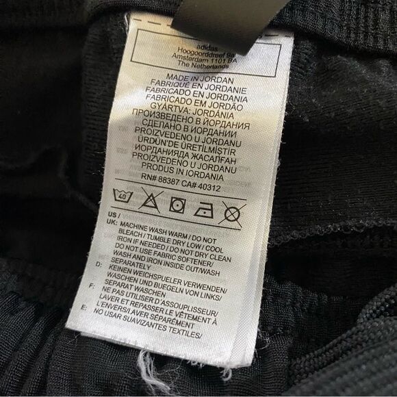 Adidas Men’s Essentials Warm-Up 3-Stripes Track Pants Black Red S FLAWS - Picture 5 of 8